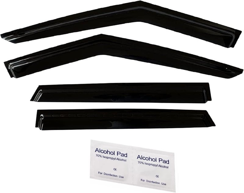 Optimal Co 2021-2026 Tape-on Rain Guards for Kia Seltos Side Window Deflector Visors LX S EX SX Turbo X-Line Durable Tinted Vent Shade 2022 2023 2024 2025 - Image 2